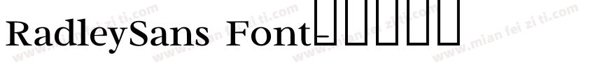 RadleySans Font字体转换
